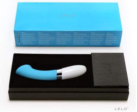 Голубой вибромассажёр Gigi 2 Turquoise Blue 
