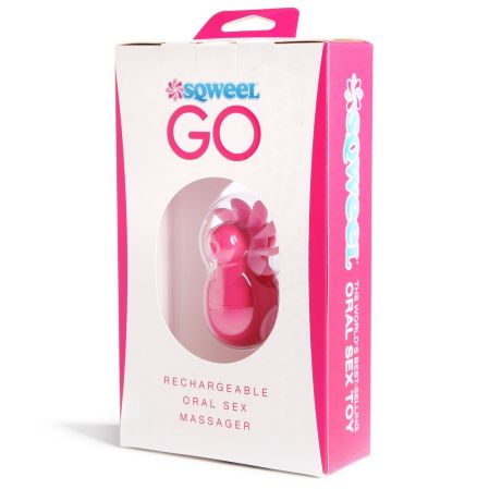 Розовый клиторальный стимулятор Sqweel Go Pink 