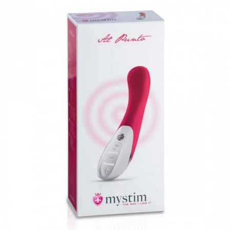 Ярко-розовый вибратор Mystim Al Punto - 25 см. 