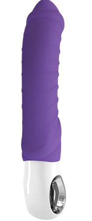 Фиолетовый перезаряжаемый вибратор Tiger G5 - 21,7 см. 
