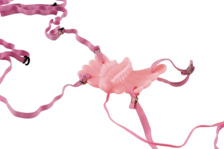 Розовый клиторальный стимулятор Sex Butterfly 