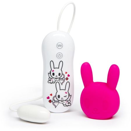  розовый клиторальный стимулятор-зайчик silicone purple bunny clitoral vibrator почтой россии 