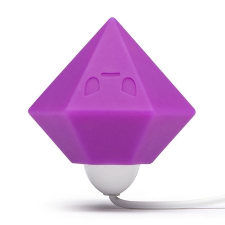 Фиолетовый клиторальный стимулятор-бриллиант SILICONE PURPLE DIAMOND CLITORAL VIBRATOR 