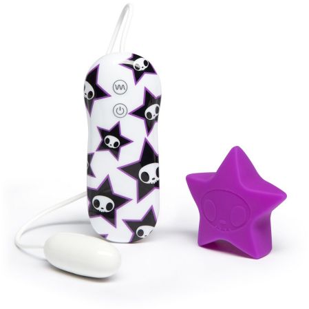 Фиолетовый клиторальный стимулятор-звезда SILICONE PINK STAR CLITORAL VIBRATOR 