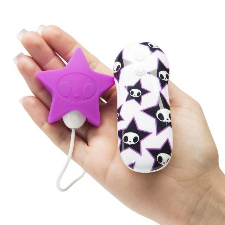 Фиолетовый клиторальный стимулятор-звезда SILICONE PINK STAR CLITORAL VIBRATOR 