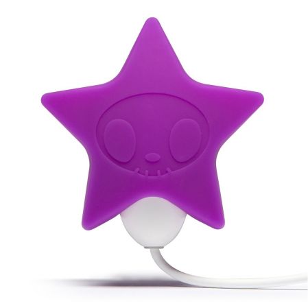 Фиолетовый клиторальный стимулятор-звезда SILICONE PINK STAR CLITORAL VIBRATOR 
