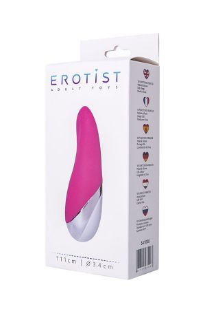 Розовый перезаряжаемый мини-вибратор Erotist - 11 см. 