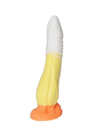  купить бело-жёлтый фаллоимитатор феникс - 28 см.