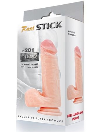  купить реалистичный фаллоимитатор на присоске realstick  19 см