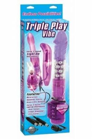  заказать c доставкой вибратор тройного действия triple play vibe