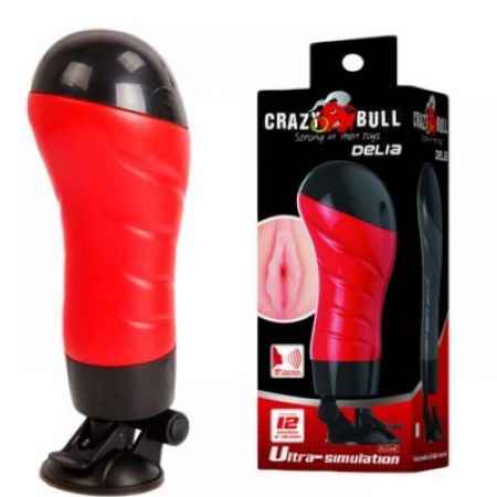 Мастурбатор в колбе на присоске Crazy Bull 