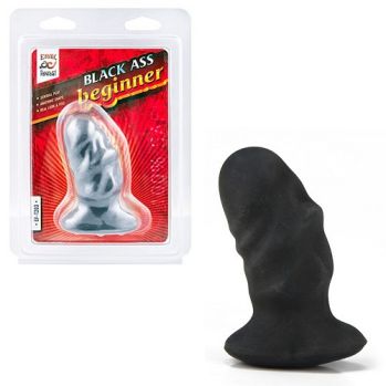 Мягкая анальная пробка ASS BEGINNER BLACK 