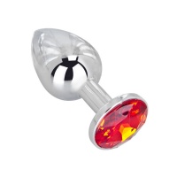 Мини-плаг из стали с кристаллом RED FLAME 3x7 см 