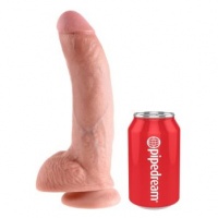 Фаллоимитатор с мошонкой 23 см COCK WITH BALLS на присоске телесный 