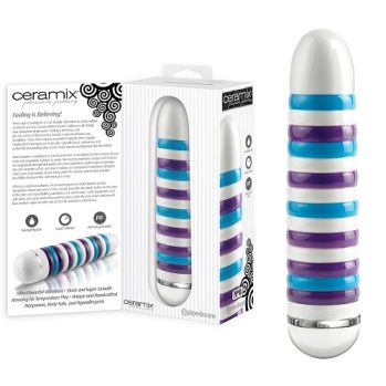 Вибромассажер CERAMIX NO 8 керамический бирюзово-фиолетовый