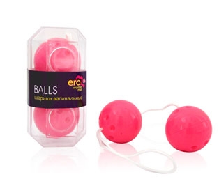 Шарики вагинальные «Balls» розовые матовые 3,5см