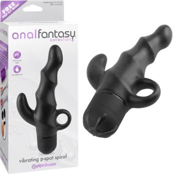 Стимулятор простаты VIBRATING PSPOT SPIRAL с вибрацией черный pd4638-23