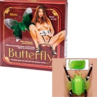 Клиторальная бабочка на ремешках MINI BUTTERFLY VIB - LA VEN DER с вибрацией фиолетовая, 2K132LV 