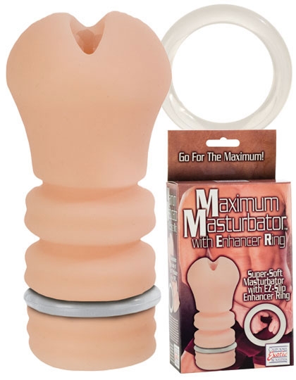 Маструбатор Maximum Masturbato с эрекционным кольцом 12х4.5см