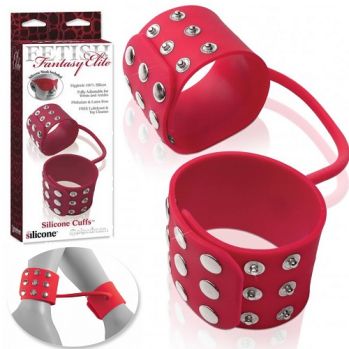 Фиксаторы силиконовые Silicone Cuffs для рук или ног красные pd4570-15