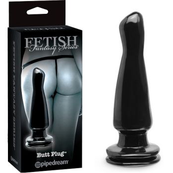 Анальная пробка с большой головкой Butt Plug черная 