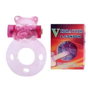 Эрекционное виброкольцо Pink bear