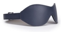 Тёмно-синяя кожаная маска на глаза DARKER LIMITED COLLECTION BLINDFOLD 