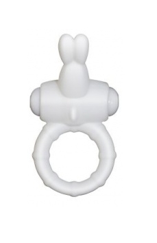 Белое виброкольцо для пениса Power Thrill Clit Cockring