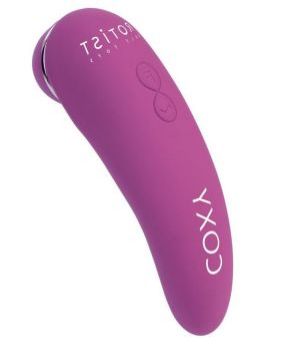 Розовый бесконтактный стимулятор клитора Coxy с вибрацией