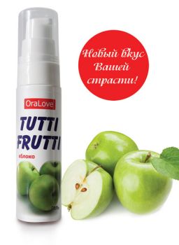 Гель-смазка Tutti-frutti со вкусом яблоко - 30 гр