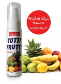Гель-смазка Tutti-frutti со вкусом тропических фруктов - 30 гр 