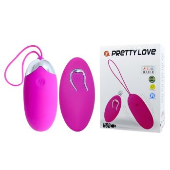 Вибромассажер-яичко, управление от смартфона или через Bluetooth, перезаряж.,12 ф-ций, BI-014362