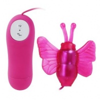 Виброяйцо водонепроницаемое с насадкой БАБОЧКА 