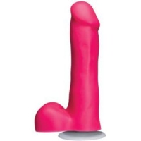 Розовый фаллоимитатор Icon 6 Slim Dong with Balls - 16,5 см. 