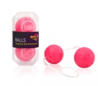Шарики вагинальные «Balls» розовые матовые 3,5см 