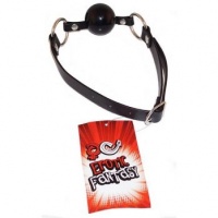 Силиконовый красный кляп-шарик на ремне RED BALLGAG  