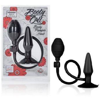 Анальная пробка малая с насосом Booty Call Booty Pumper - Small Black из силикона черная 