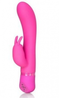 Вибромассажер Spellbound Bunny с загнутым кончиком - 17,8 см. 