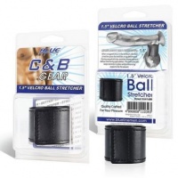 Хомут-утяжка для мошонки из искусственной кожи на липучке VELCRO BALL STRETCHER  