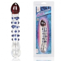 Двуглавый фаллос из стекла PLEASURE DOTS  