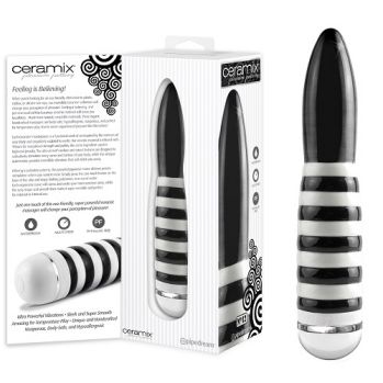 Вибромассажер CERAMIX NO 12 керамический черно-белый