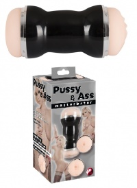 Двойной мастурбатор Pussy&Ass 21см 