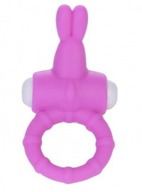 Розовое виброкольцо для пениса Power Rabbit Clit Cockring 
