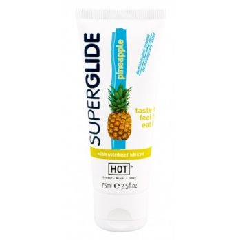 Орально-вагинальная съедобная смазка SuperGlide со вкусом ананаса 75 мл