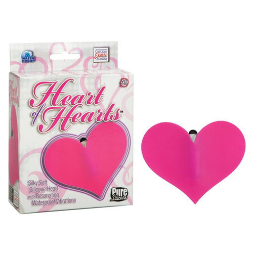 Плоское вибрирующее сердце из силикона HEART OF HEARTS