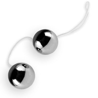 Шарики DUO BALLS вагинальные серебряные 3см 