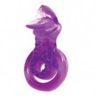 Двойное эрекционное кольцо с вибрацией «Mouth - Tongue Vibe Cockring» 