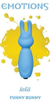 Голубой мини-вибратор Emotions Funny Bunny 