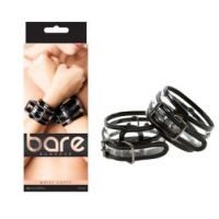 Наручники Bare Bondage чёрные с прозрачными вставками nsn-1210-31 