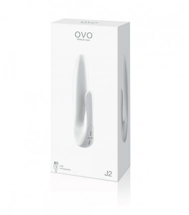 OVO J2-10 Вибратор rabbit перезаряжаемый белый